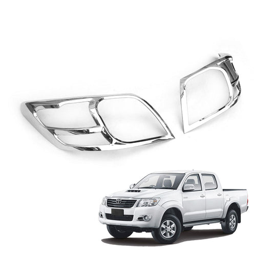 Biseles Delanteros Para Ópticos Toyota Hilux 2012-2015 Cromado